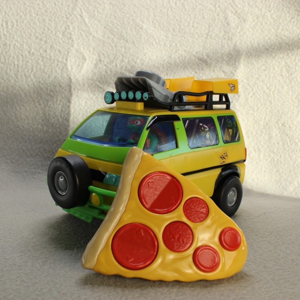 Funrise‎ TMNT Pizza Blaster RC Van Kids Yellow Good Mutant Mayhem Toy